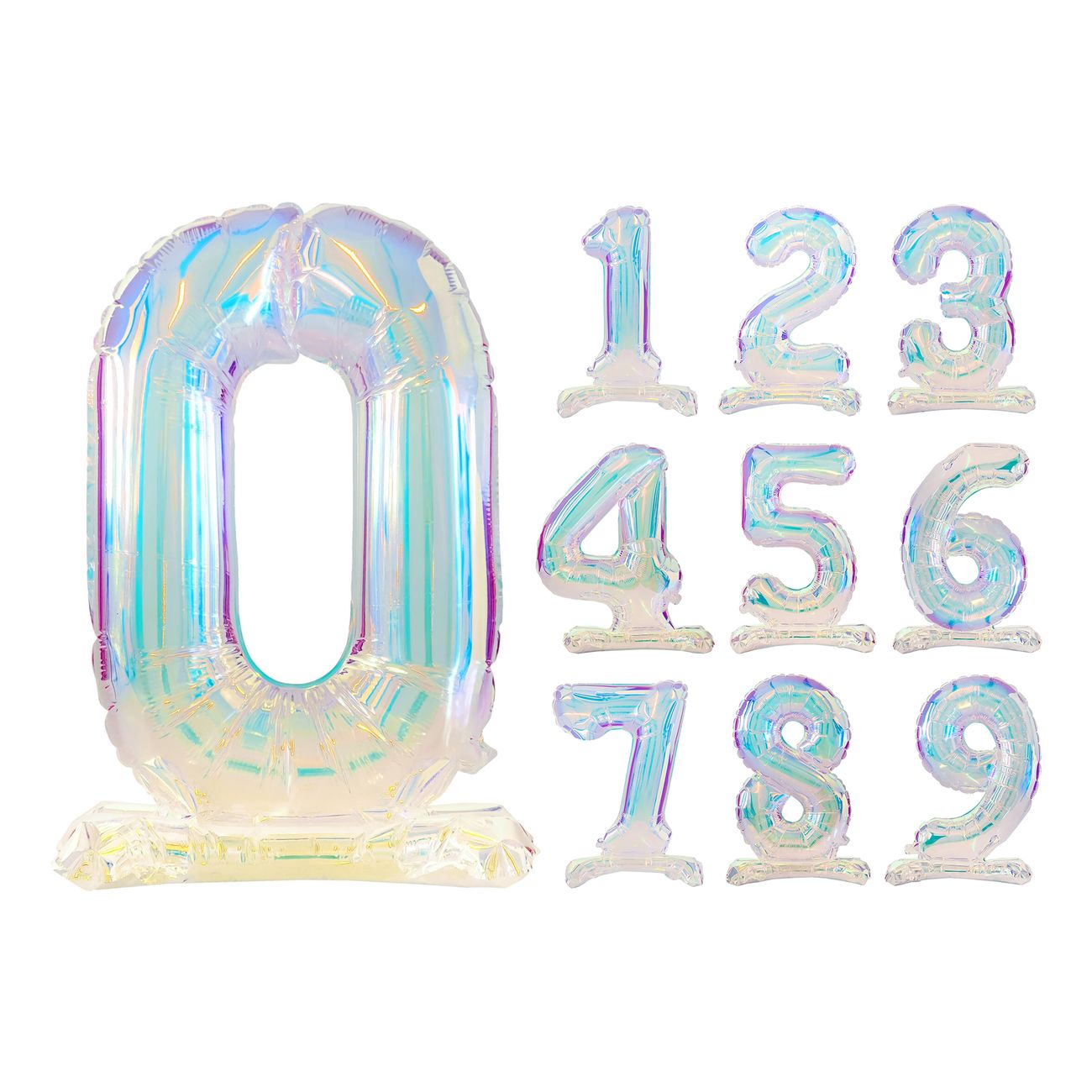Sifferballonger på Ställning Iridescent