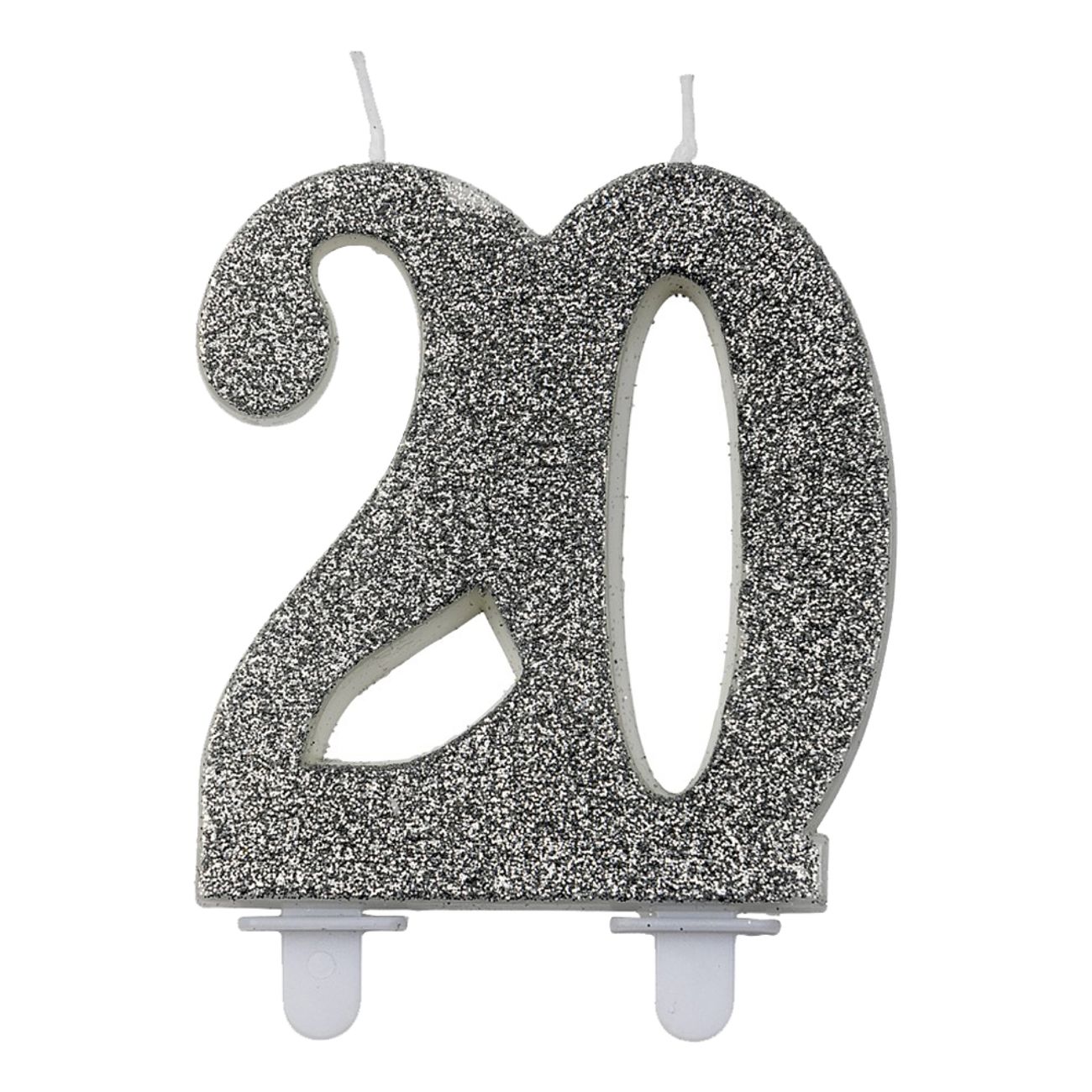 Sifferljus 20 Glitter Silver