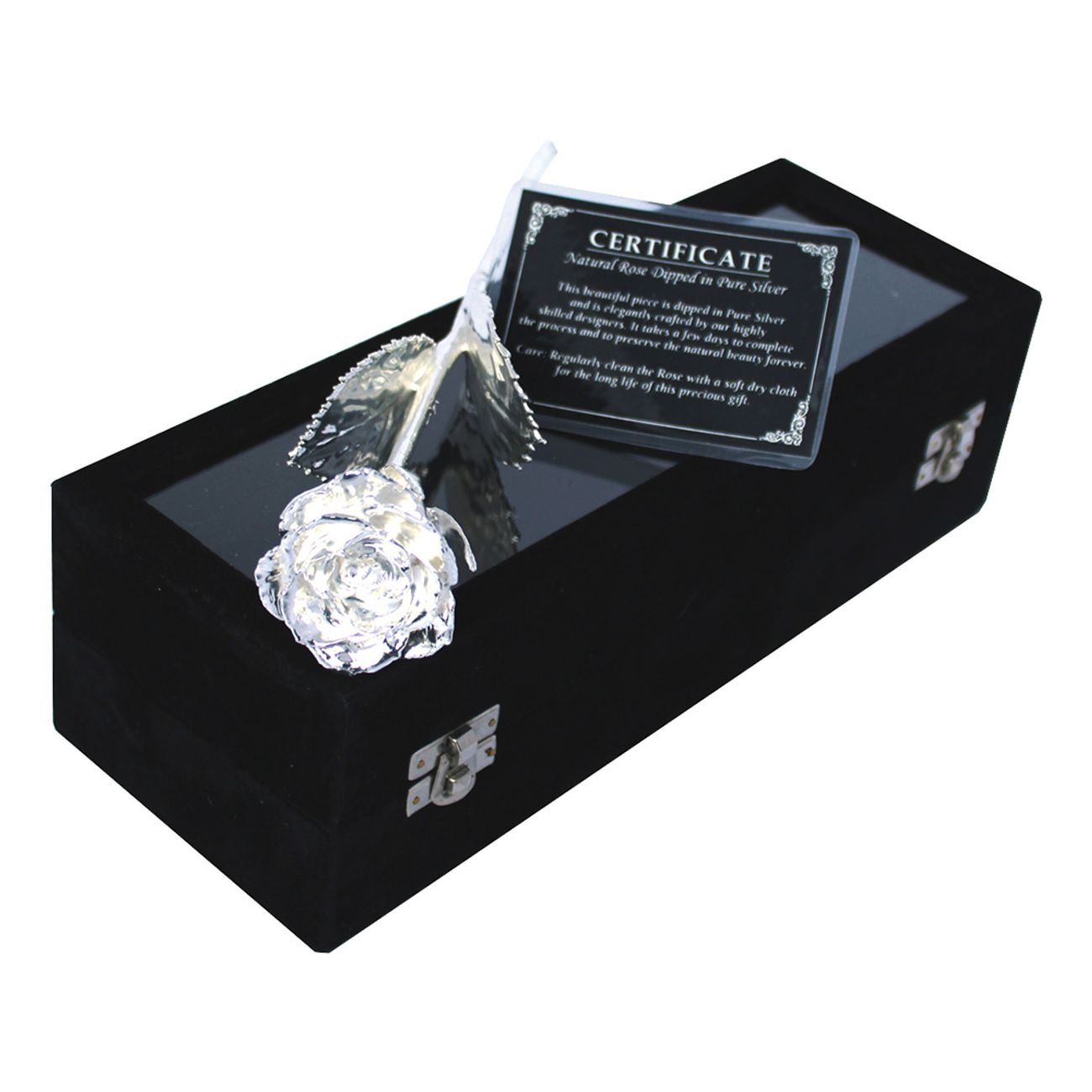 Sølvbelagt Rose
