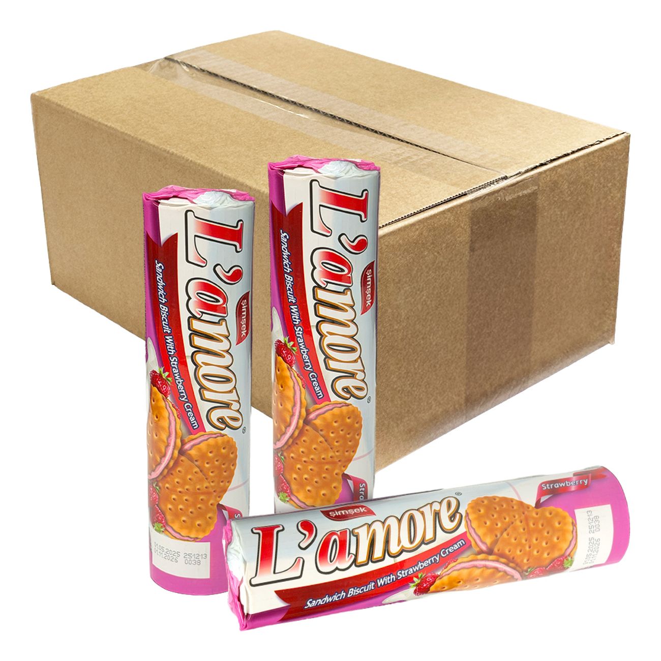 Simsek Dubbelkex Jordgubbe Storpack