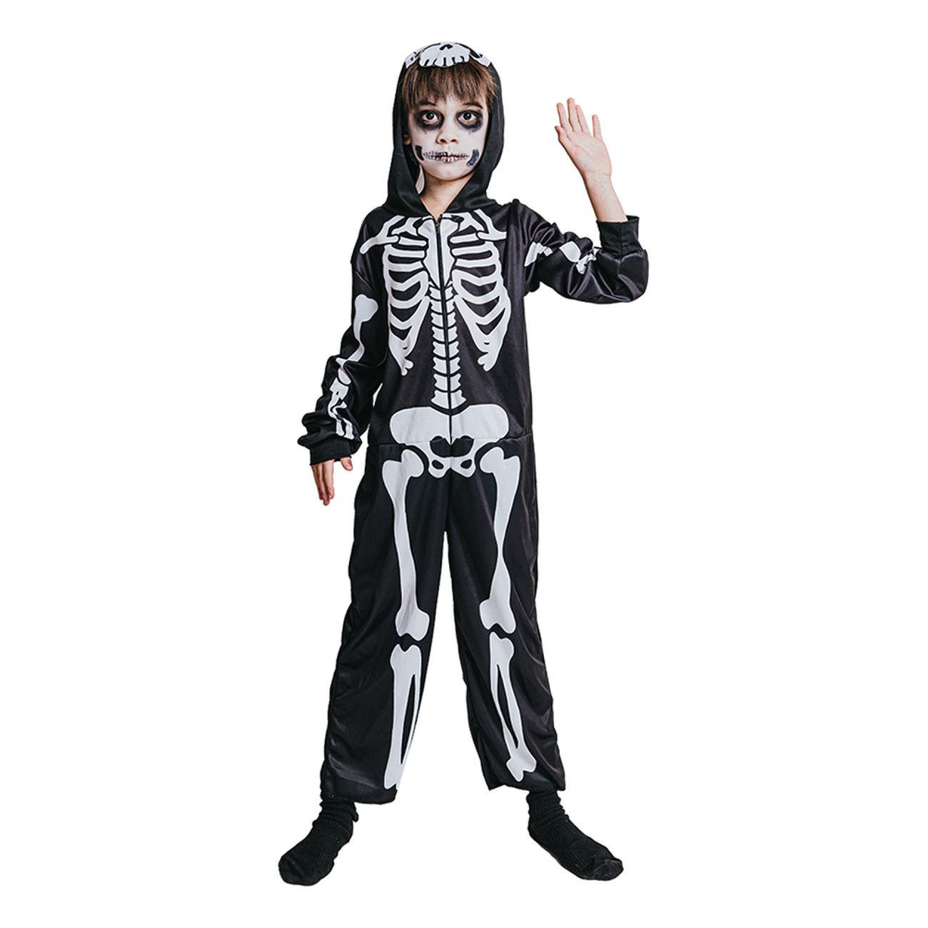 Skelett Jumpsuit Barn Maskeraddräkt