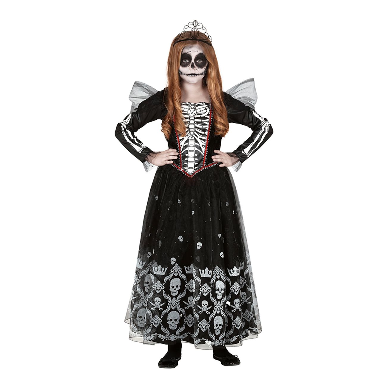 skelett-prinsessa-barn-maskeraddrakt-1