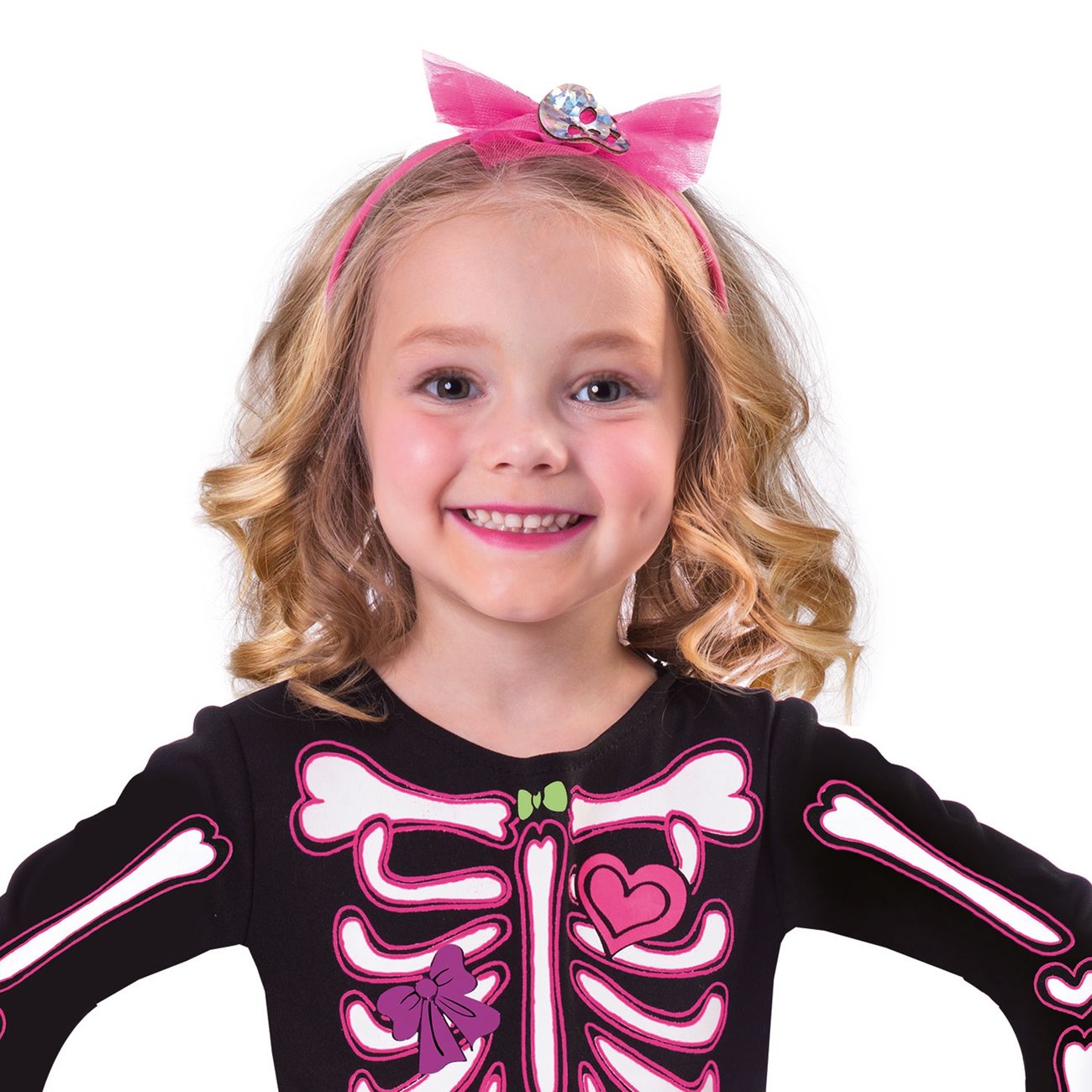 skelett-rosa-barn-maskeraddrakt-93141-2