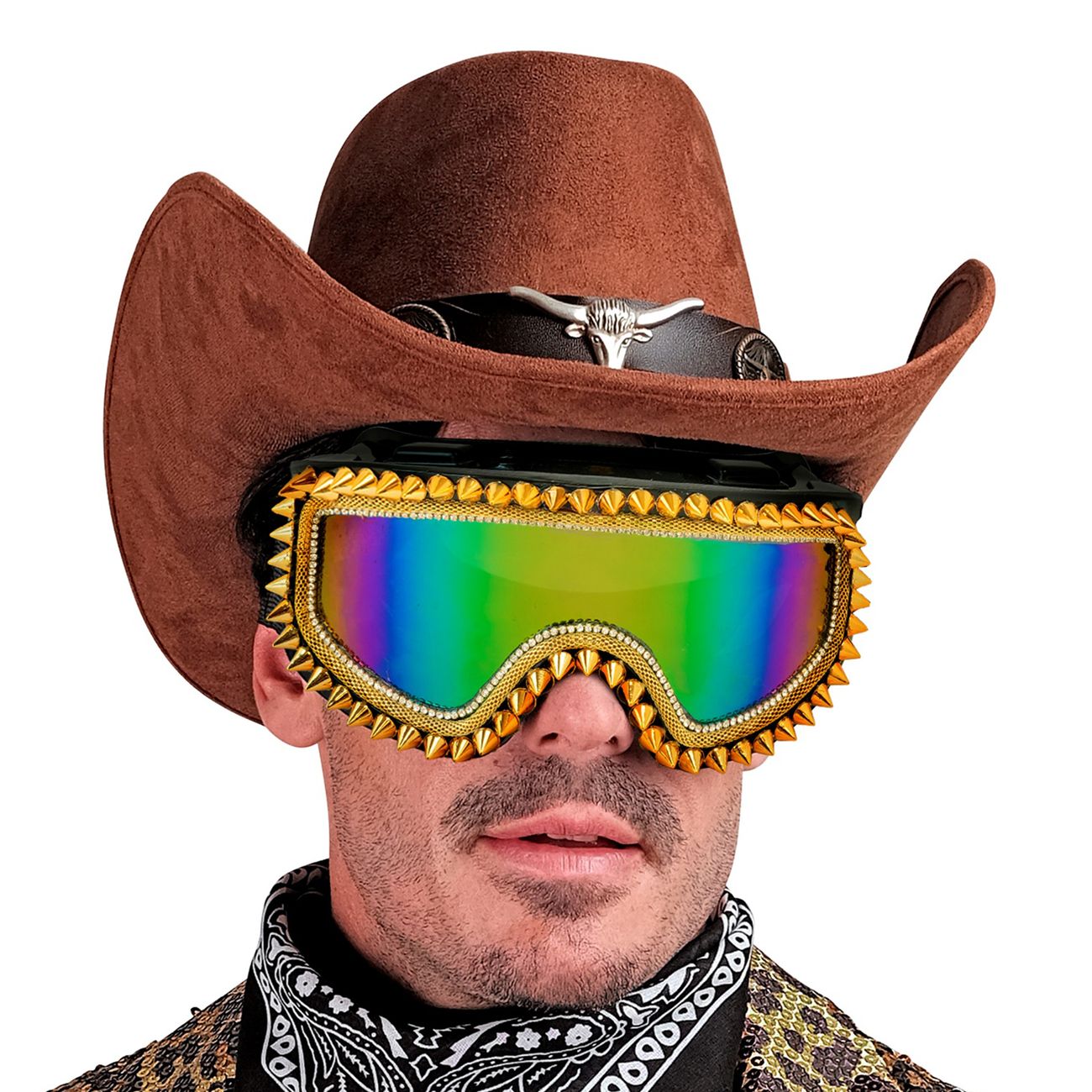 Skidglasögon Aprè-ski Guld med Nitar