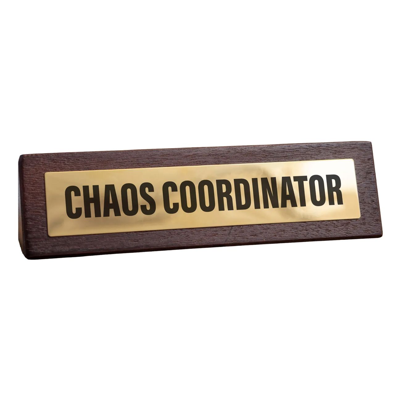Skrivsbordsskylt Chaos Coordinator