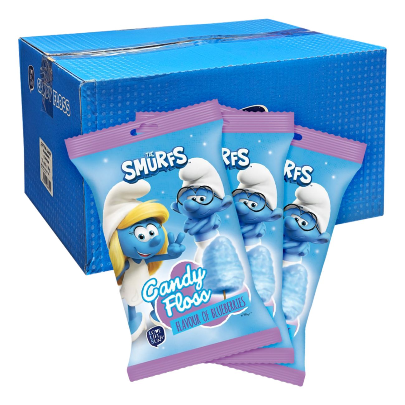 Smurfarna Sockervadd Blåbär Storpack