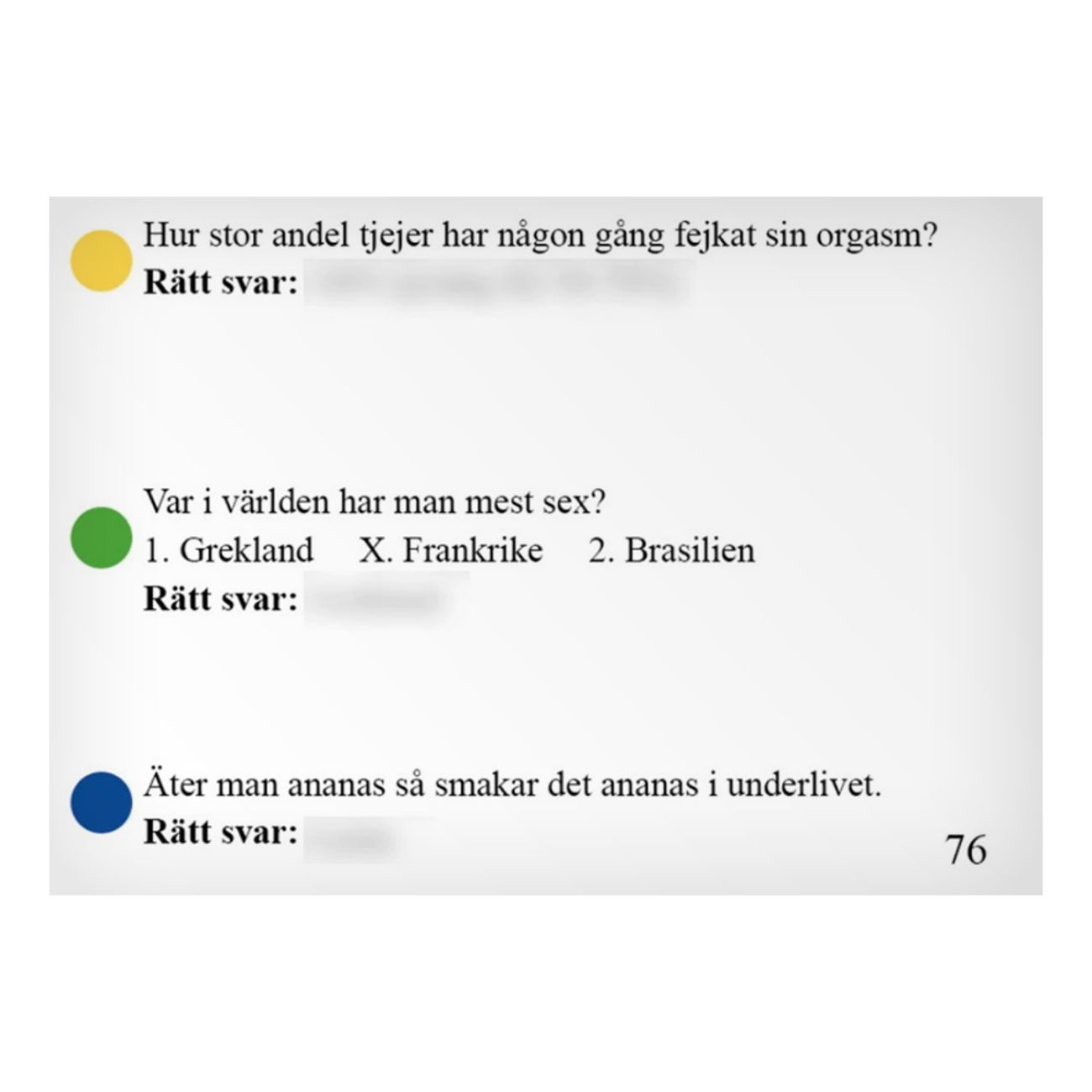 Snacka Sex Frågespel