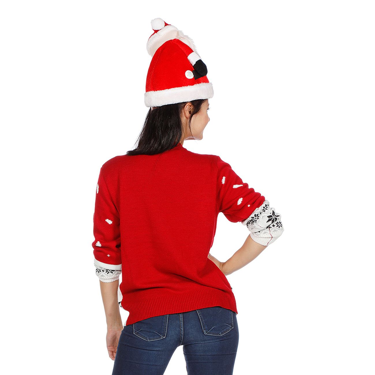 Snögubbe Röd Jultröja