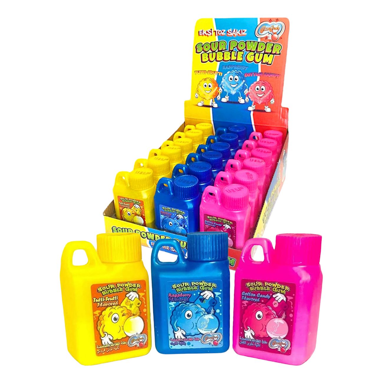 Sour Powder Bubble Gum Storpack