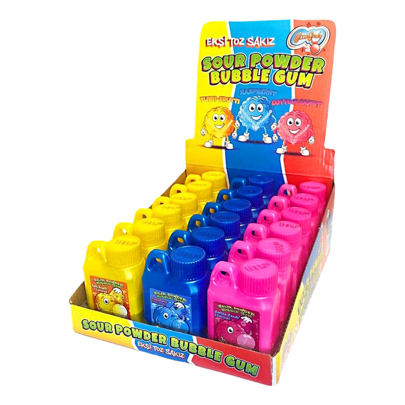 Sour Powder Bubble Gum Storpack