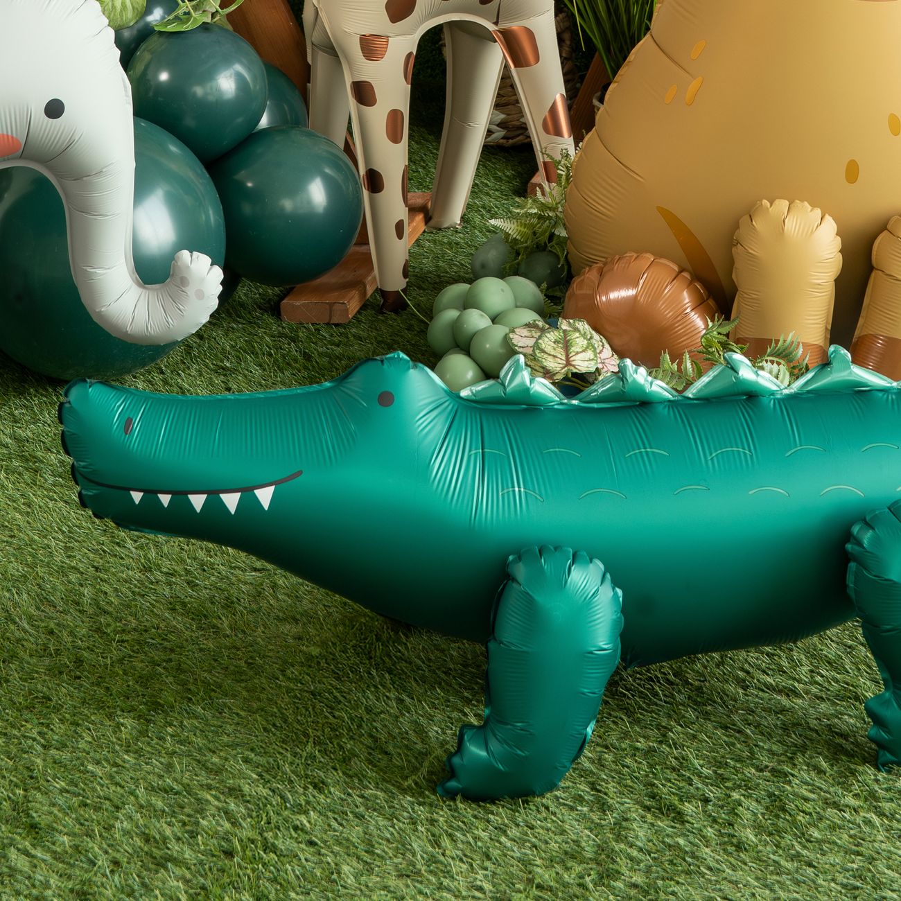 Stående Folieballong Krokodil