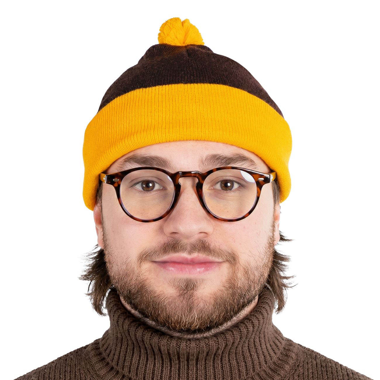 Stickan Mössa Gul/Brun