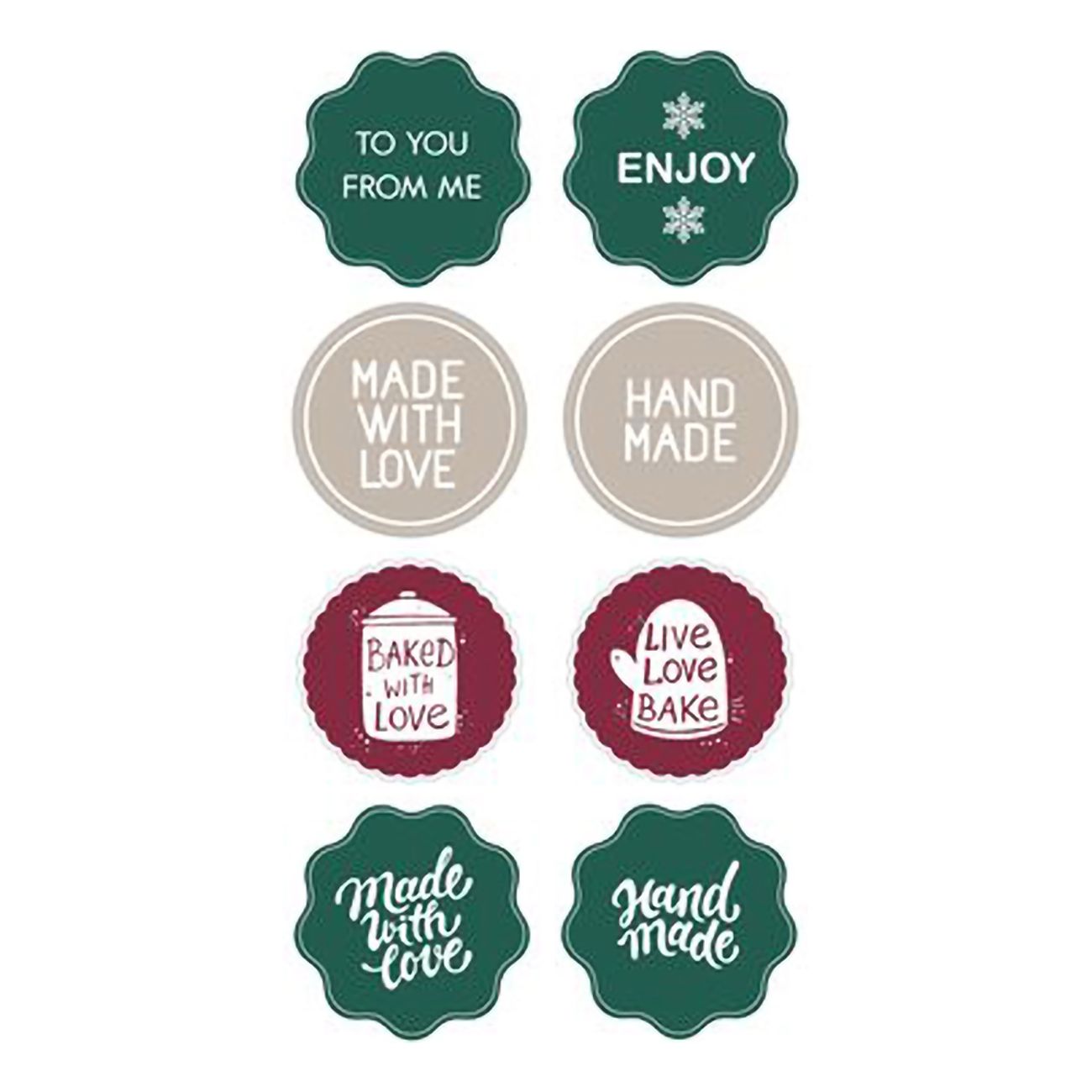 Stickers Jul med Text