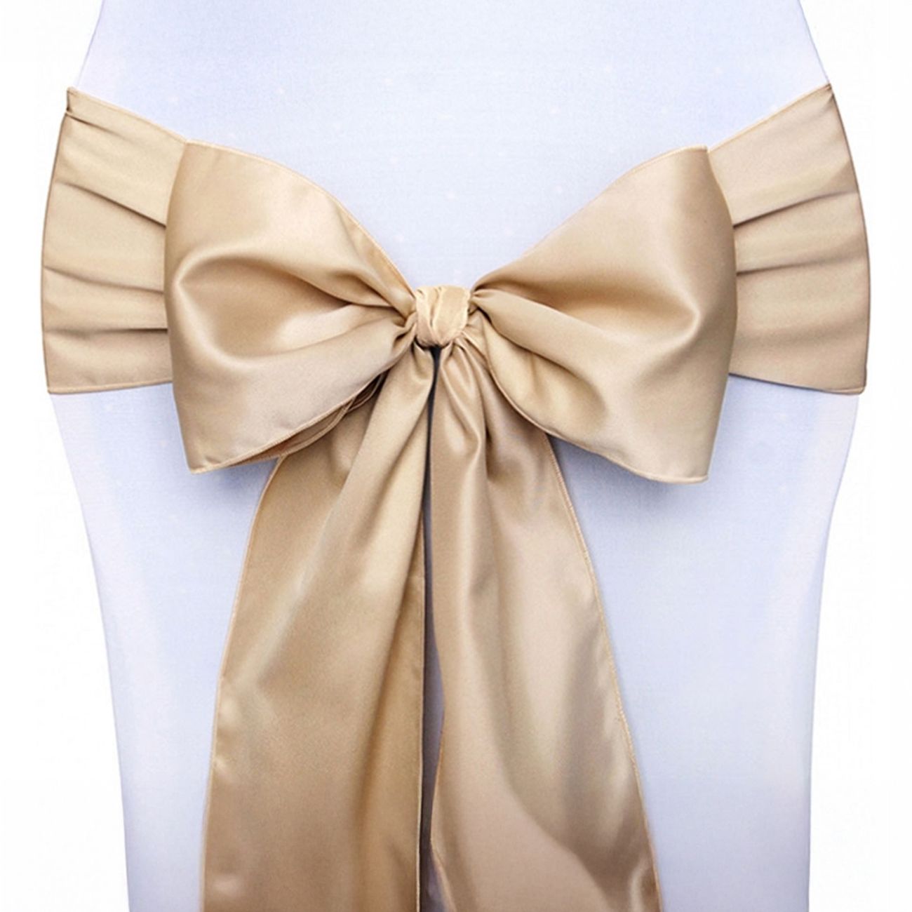 Satinsløjfe til Stol Lys Guld