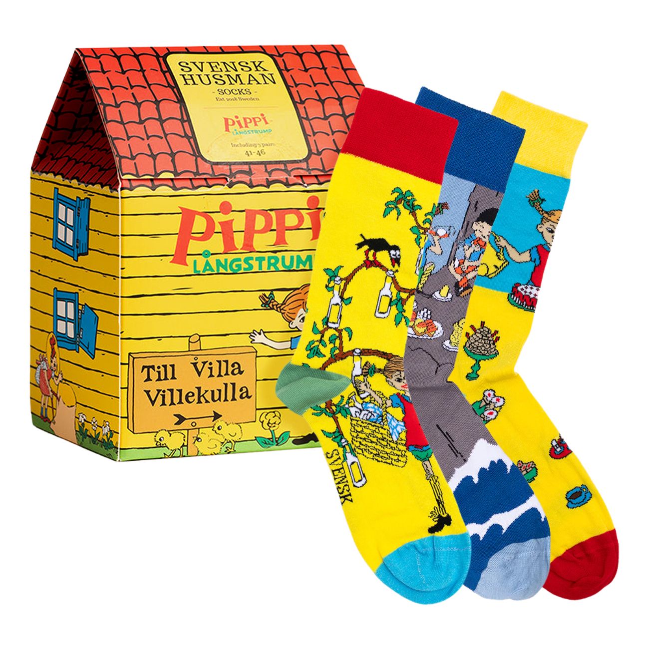 Strumpor Pippi Långstrump™ Villa Villekulla Presentbox