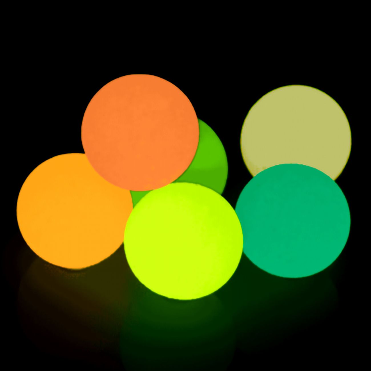 Studsbollar Glow in the Dark i Burk