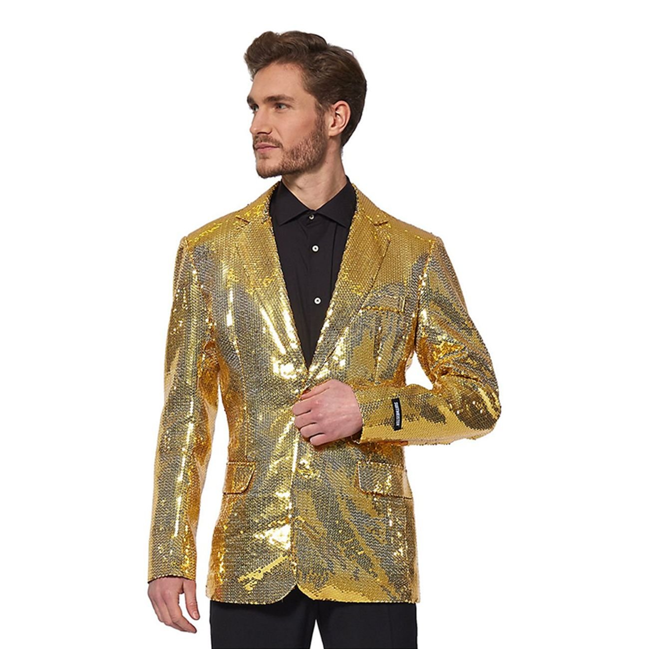 Sequins Gold Herre Jakke | Partykungen