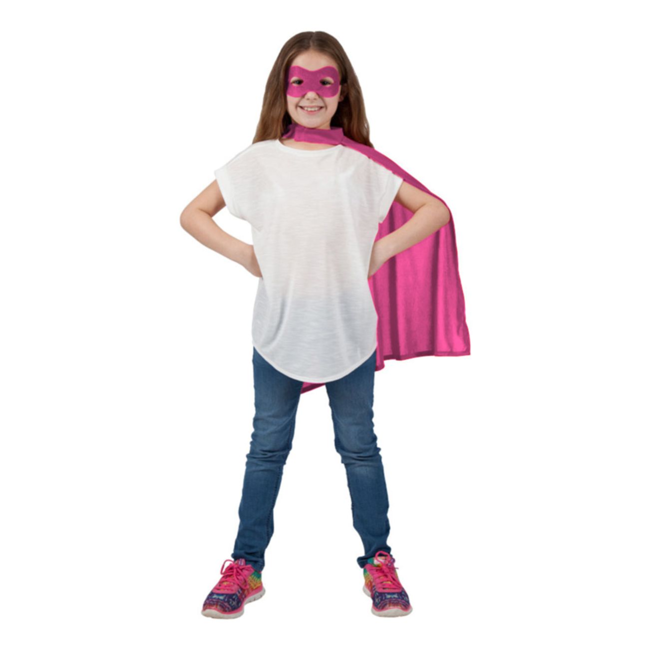 superhjalte-cape-med-mask-rosa-barn-52946-3