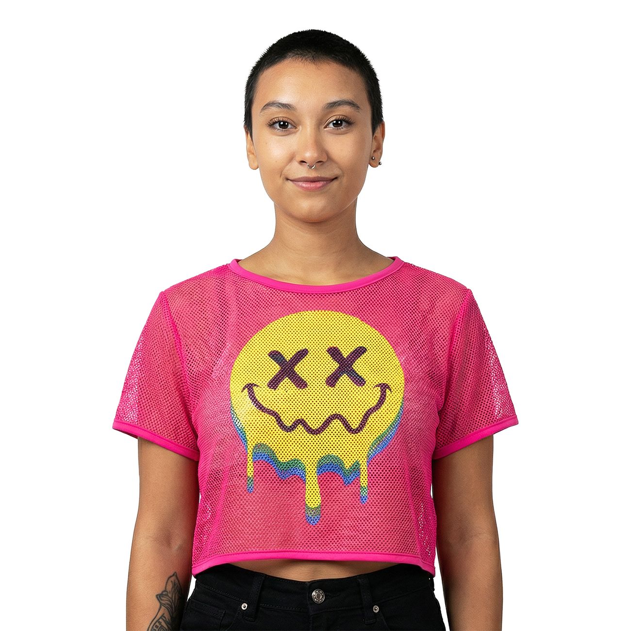 T-shirt i Mesh Acid Dam