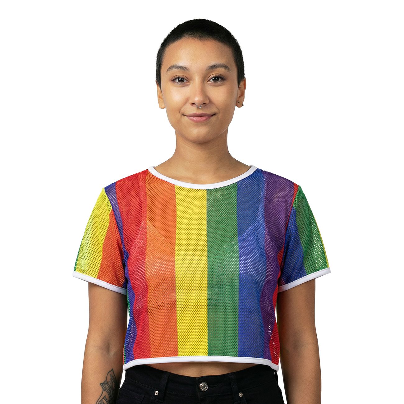 T-shirt i Mesh Flerfärgad Dam