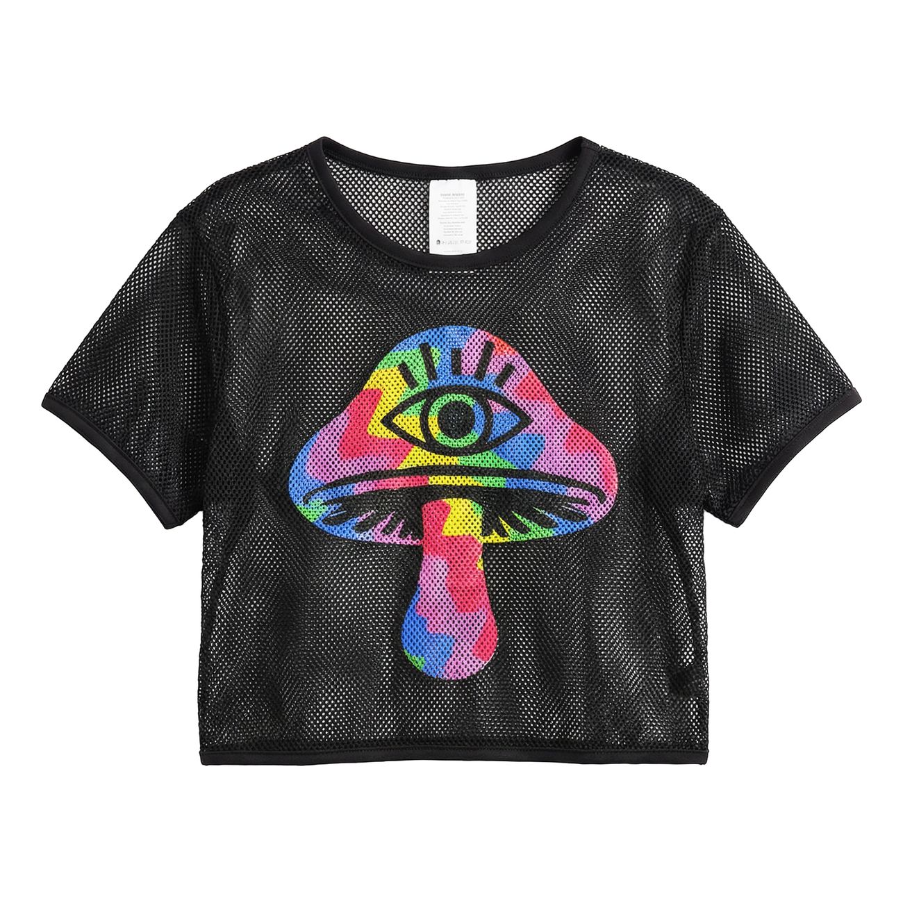T-shirt i Mesh Shrooms Dam