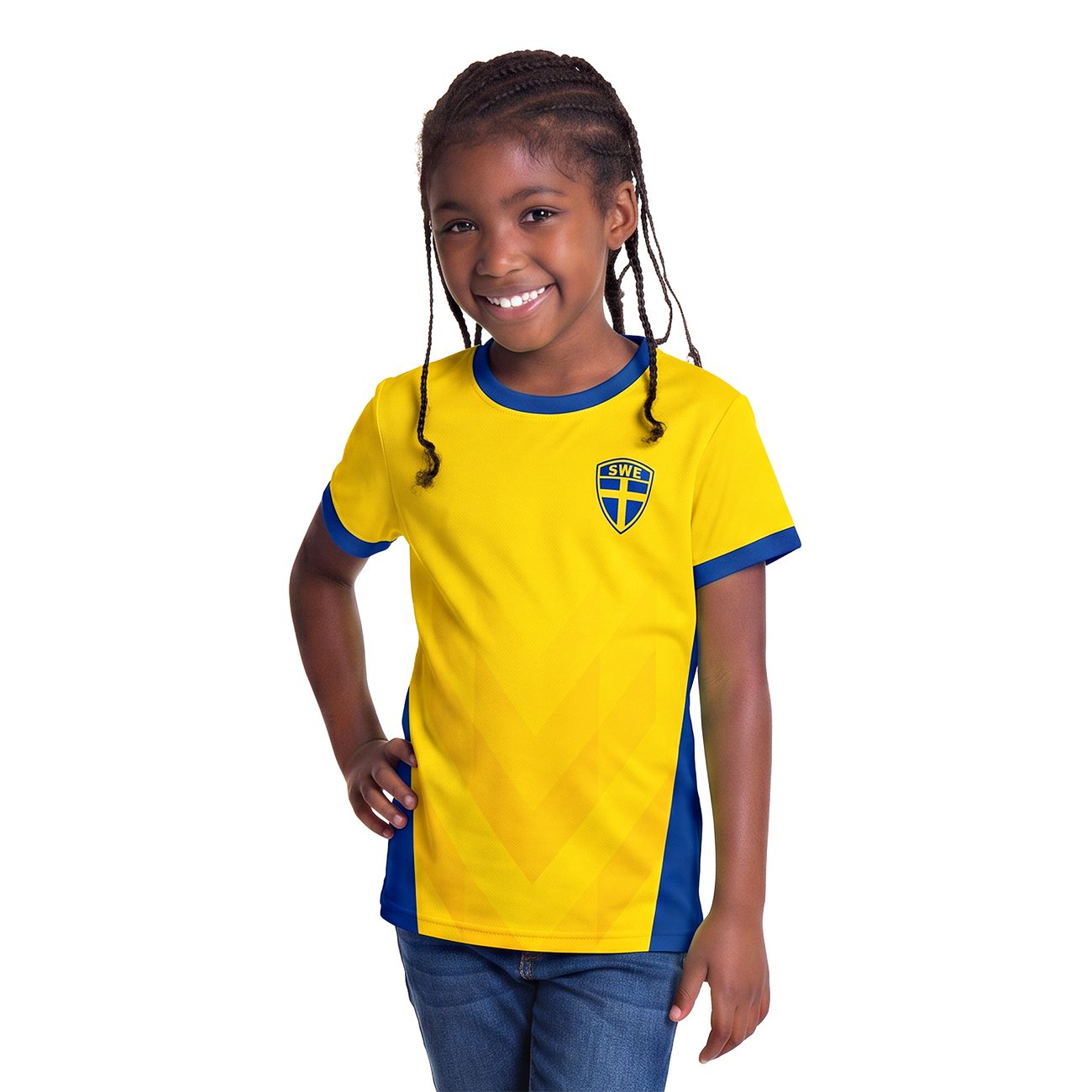 T-shirt Sverige Supportertröja för Barn
