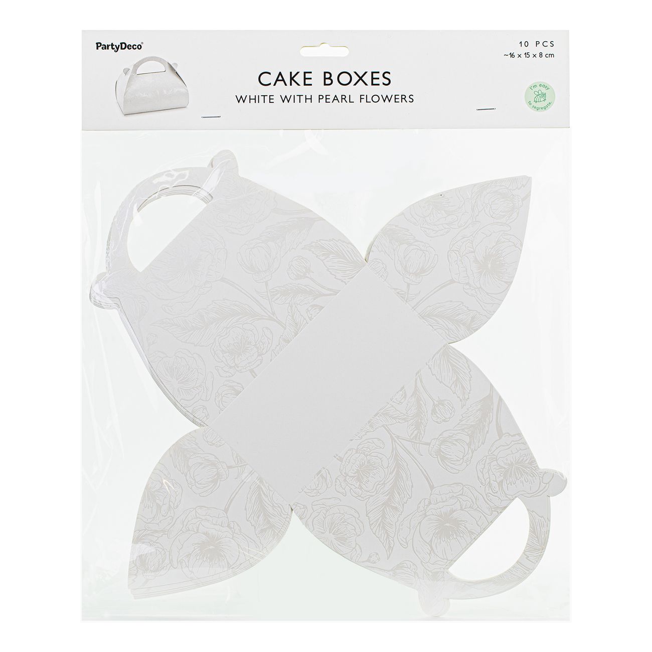 Tårtboxar Blommor Vita
