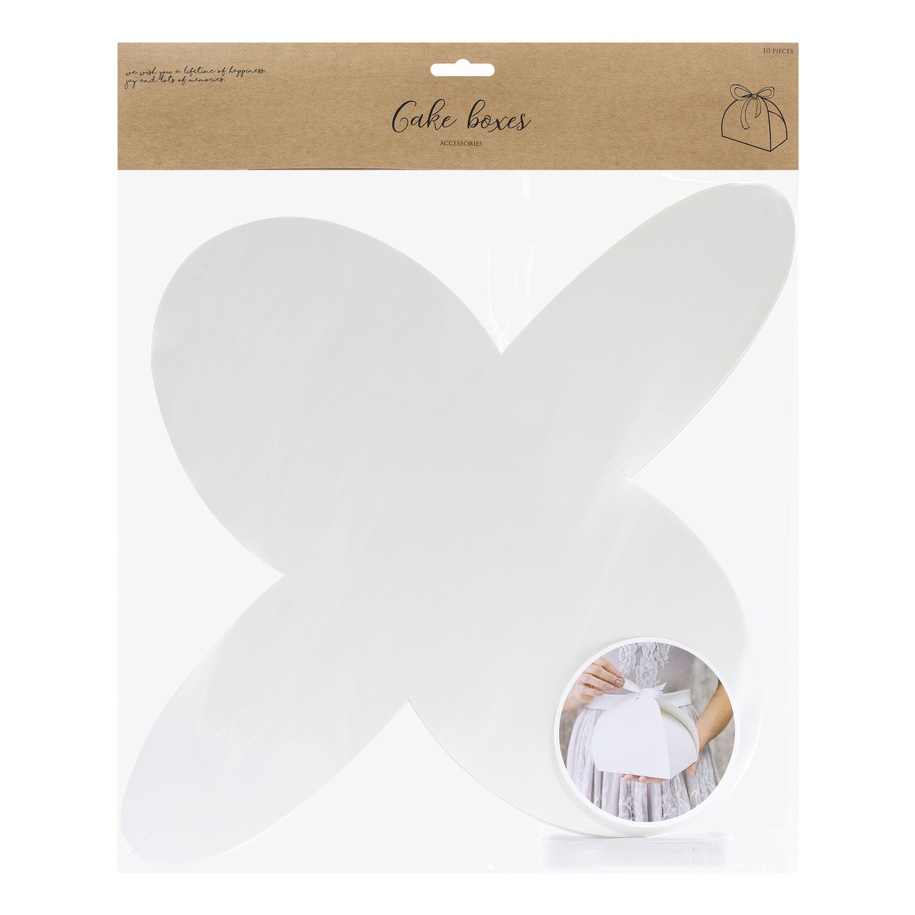 Kakkuboxi Nauhalla Valkoinen