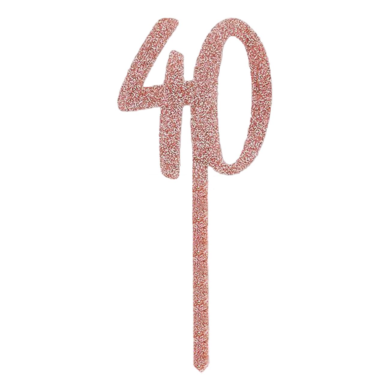 Tårtdekoration 40 Roséguld i Akryl