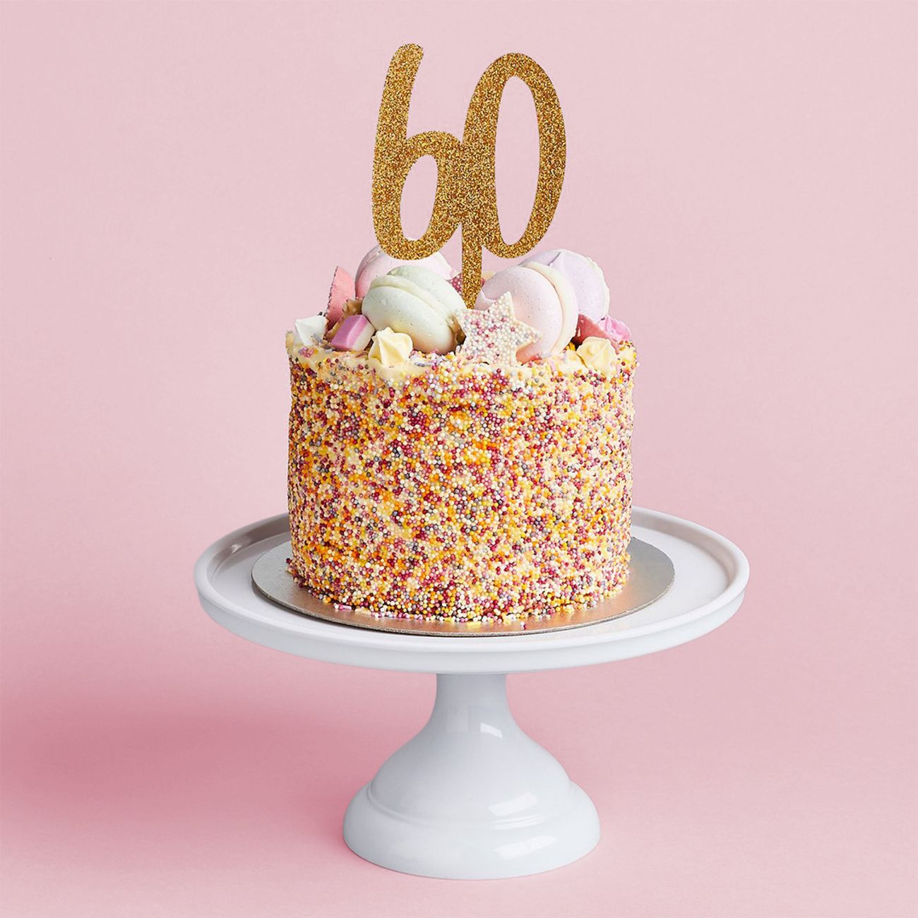 Tårtdekoration 60 Guld i Akryl