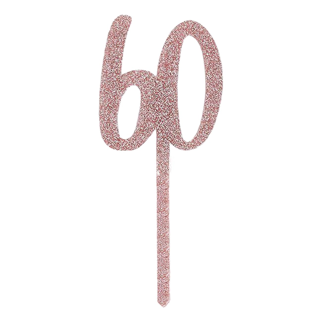 Tårtdekoration 60 Roséguld i Akryl