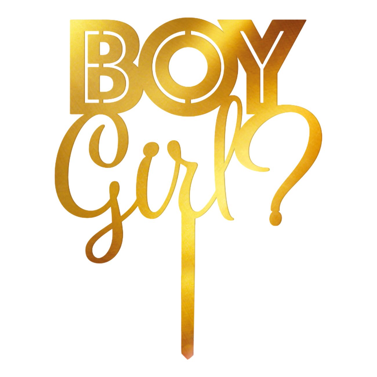 Tårtdekoration Gender Reveal i Akryl