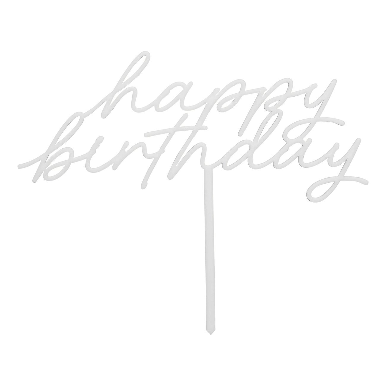 Tårtdekoration Happy Birthday Cream Botanic