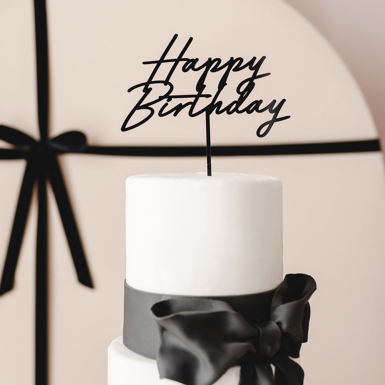 Tårtdekoration Happy Birthday i Akryl