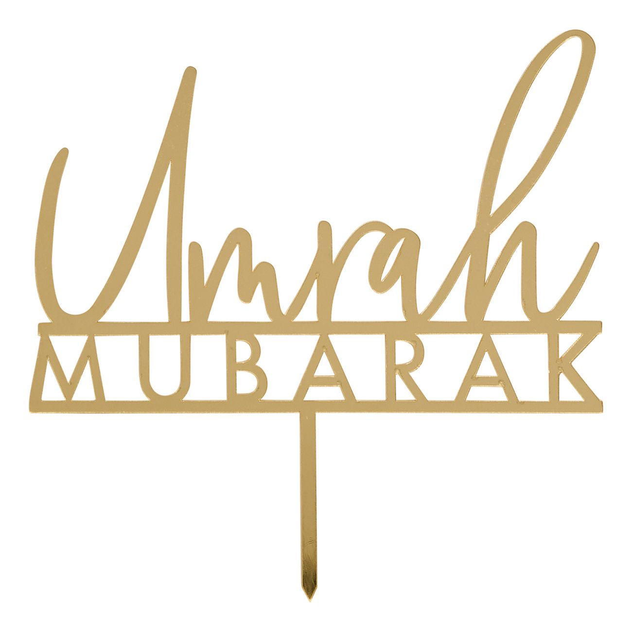 Tårtdekoration Umrah Mubarak i Akryl