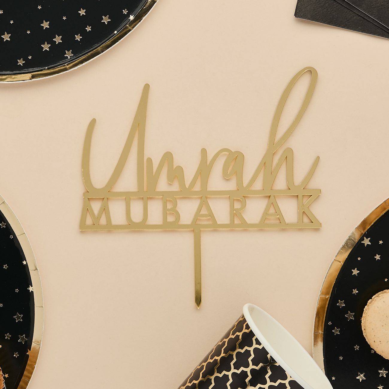 Tårtdekoration Umrah Mubarak i Akryl