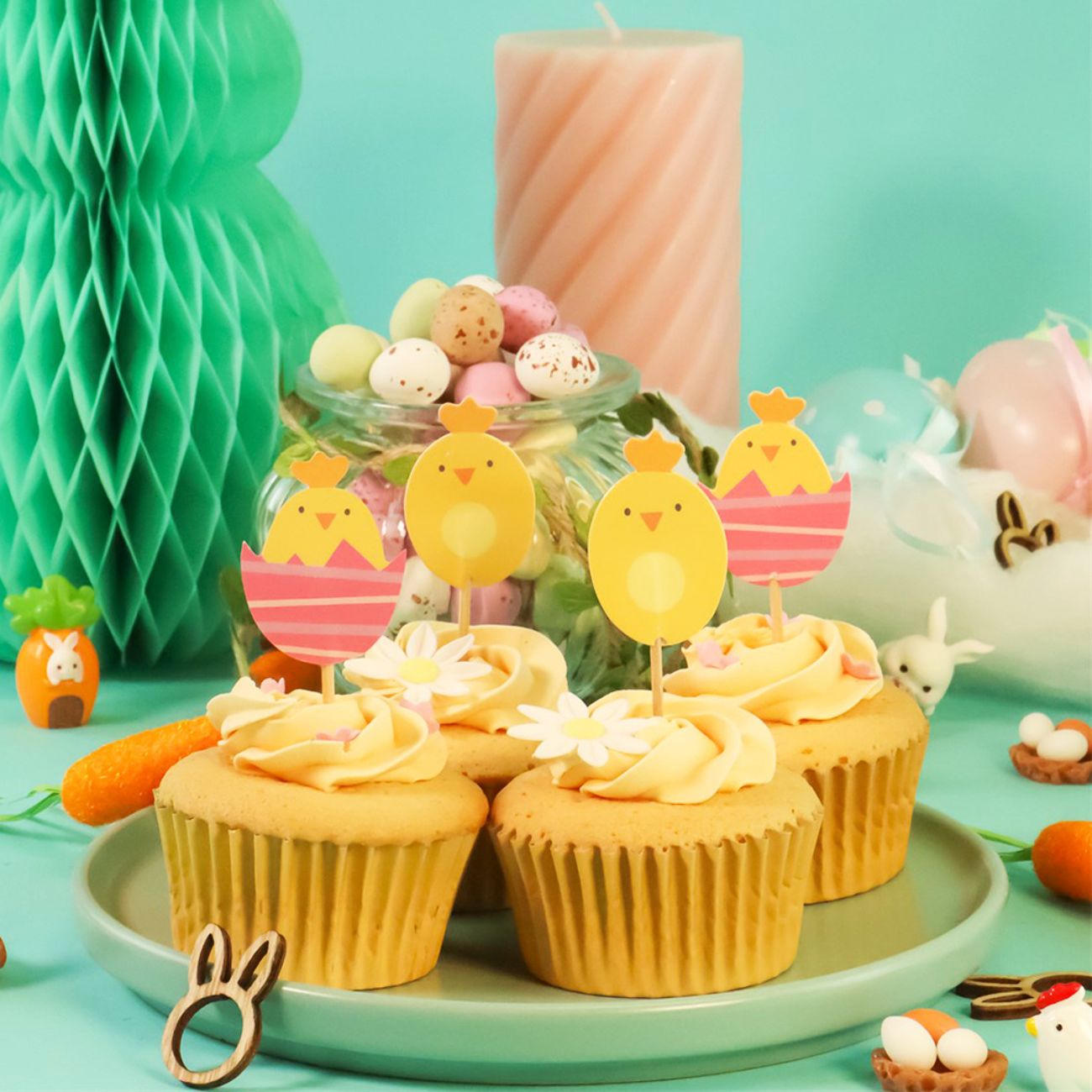 Tårtdekorationer Kycklingar