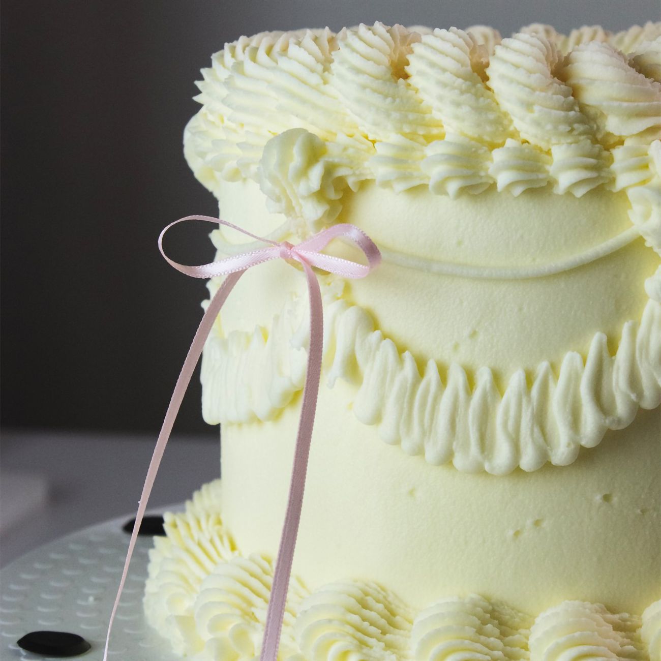 PME Tårtdekorationer med Rosett Ljusrosa