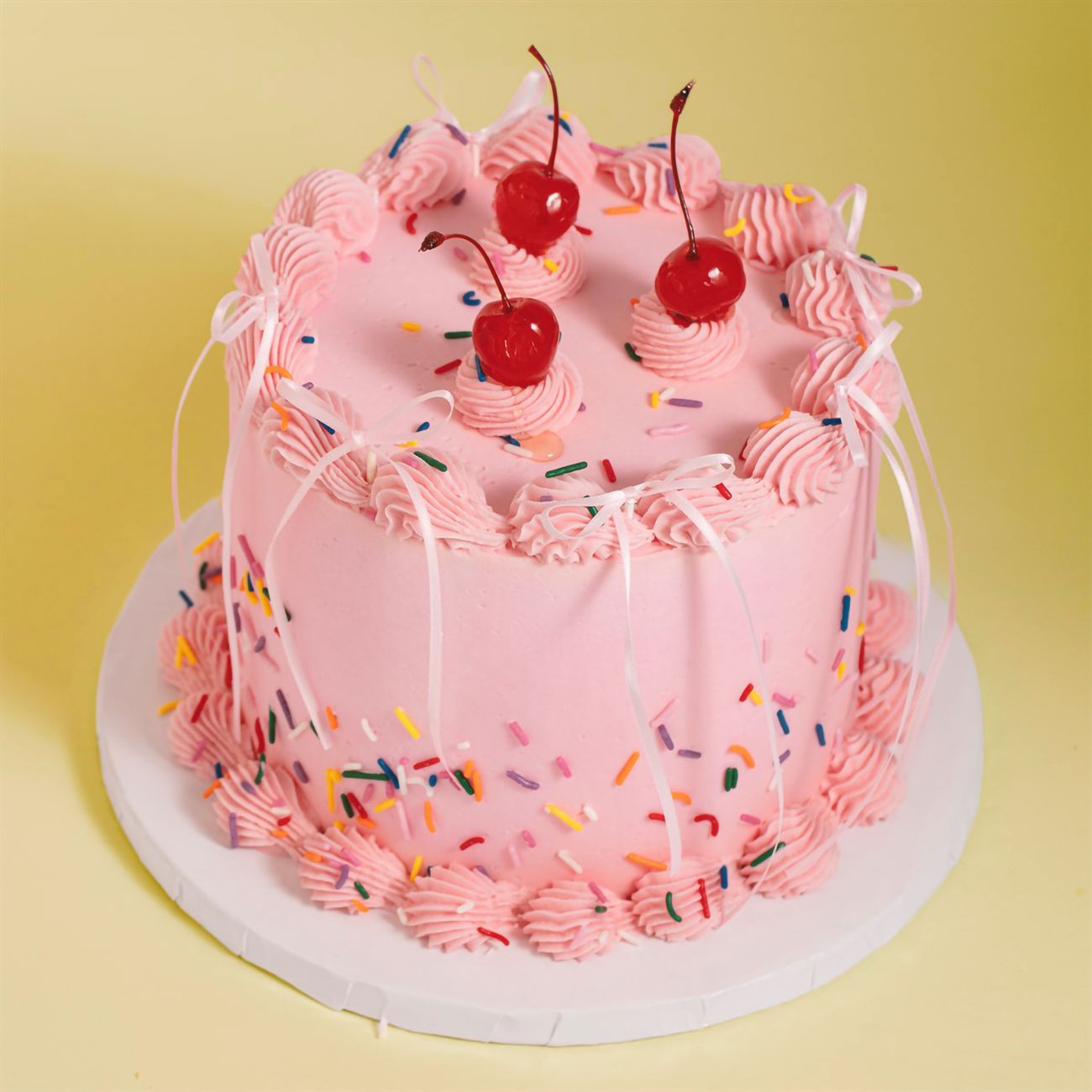 PME Tårtdekorationer med Rosett Ljusrosa