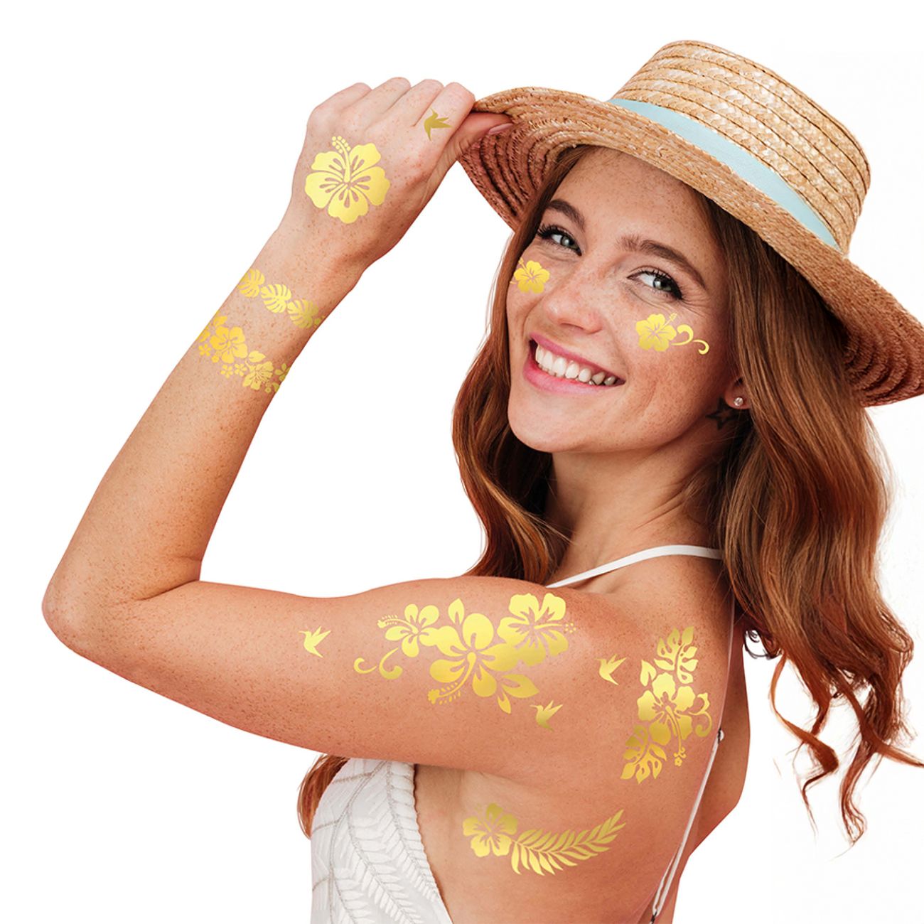 Tatueringar Blommor Guld