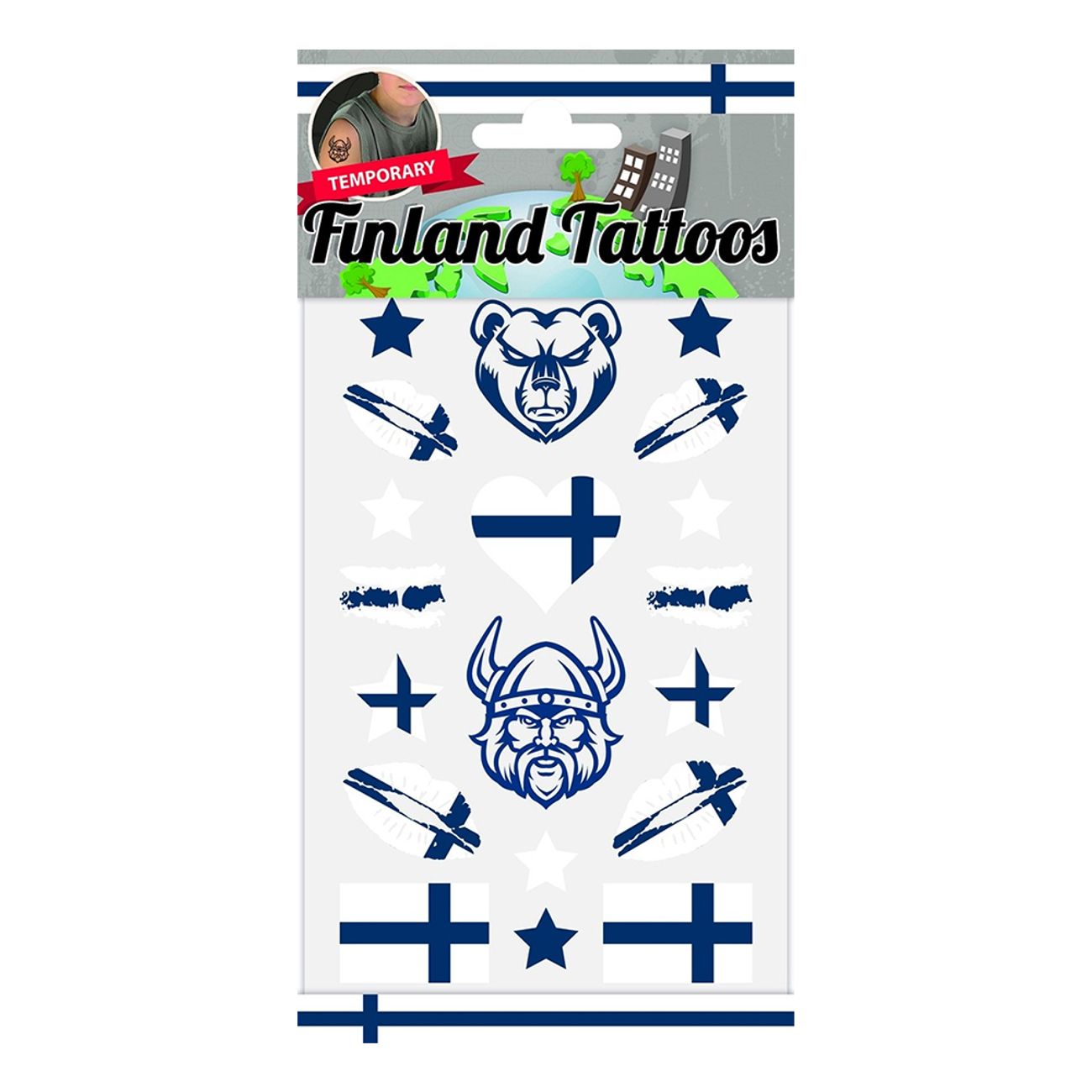 Särmä TST Finnish Flag Patch, 154 x 94 mm, M05 Woodland - Varusteleka.com