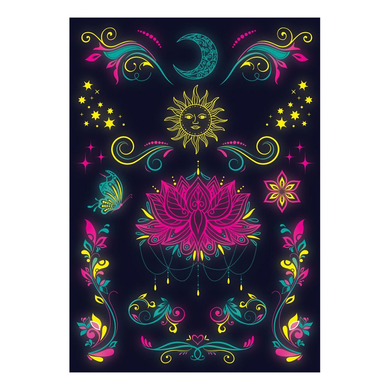 Tatueringar UV Neon Mystik