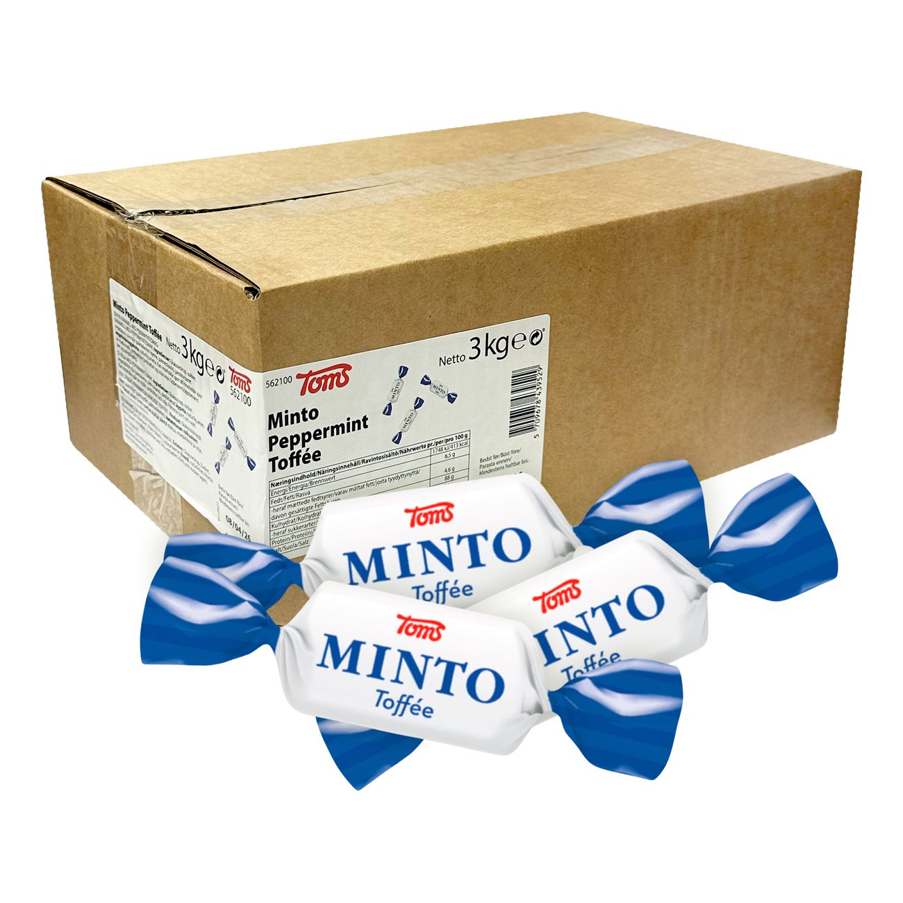 Toms Minto Peppermint Toffée Storpack
