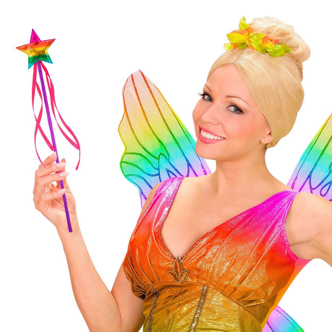 Trollstav Stjärna Regnbågsfärgad