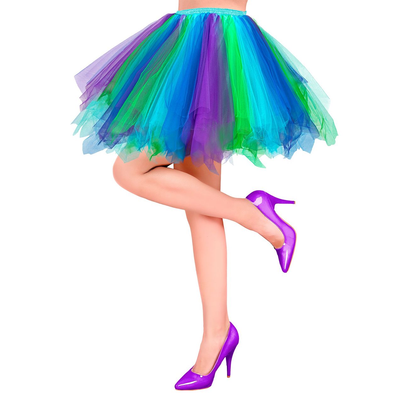 Sinivihreälila tyllihame