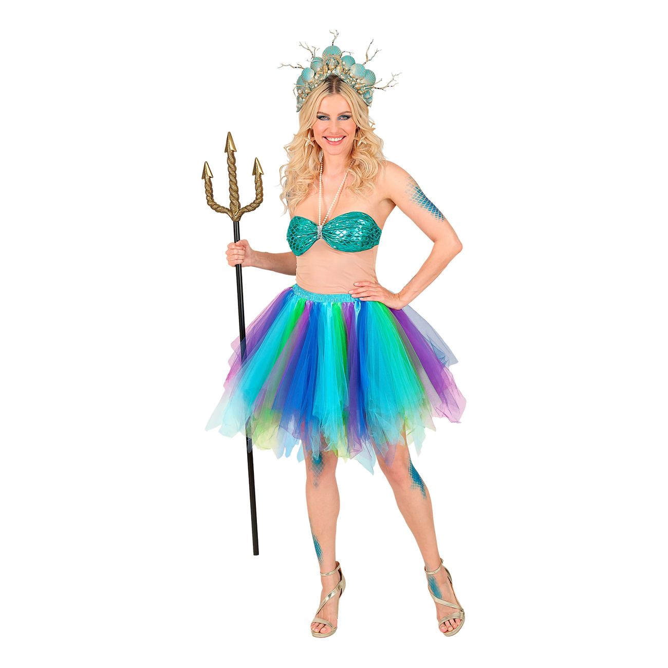 Sinivihreälila tyllihame