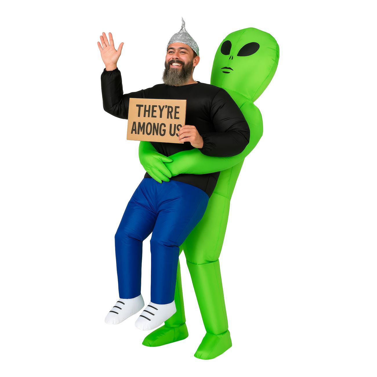 Uppblåsbar Bärande Alien Maskeraddräkt