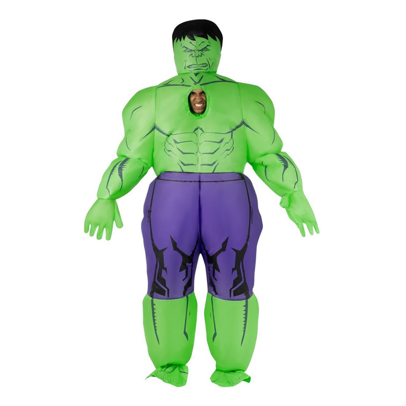 Oppustelig Hulk Kostume |