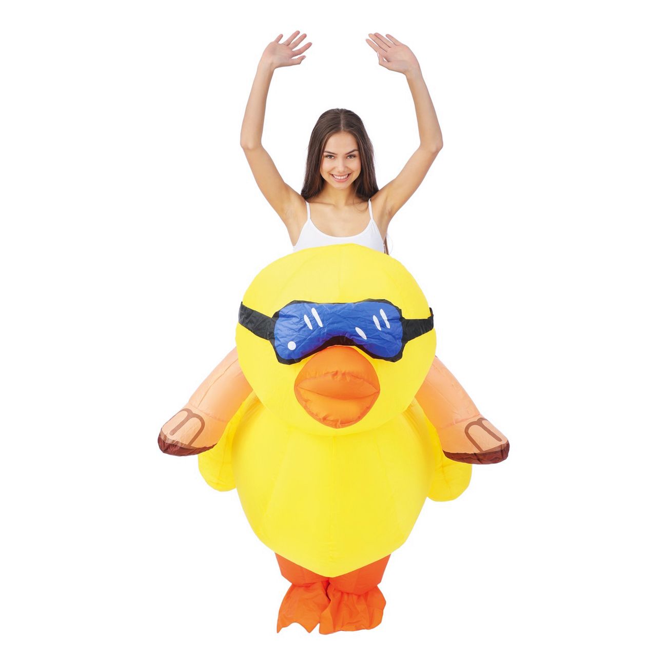 Uppblåsbar Ridande Anka Maskeraddräkt