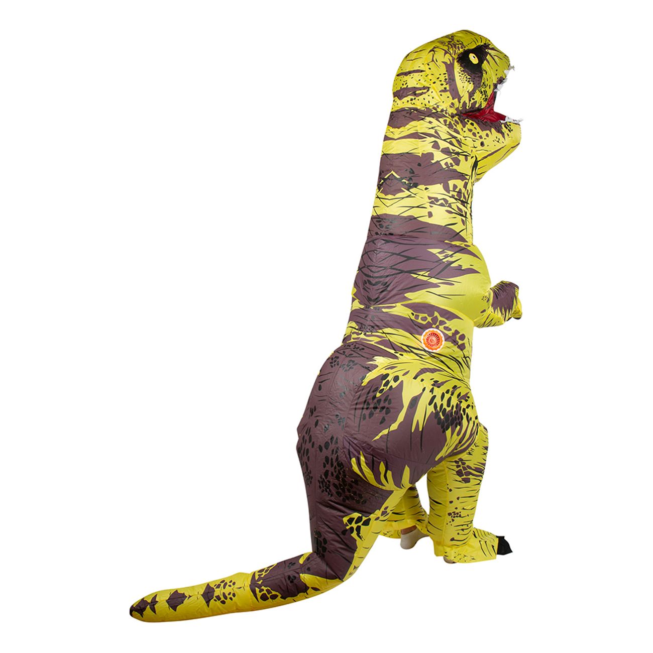 uppblasbar-t-rex-gul-maskeraddrakt-3